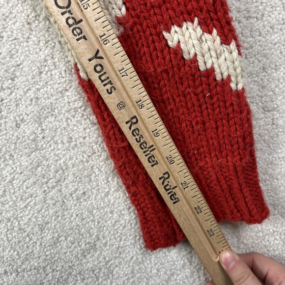 American Eagle Cardigan Sweater Y2K Scandigirl Fair Isle Red White Medium - Picture 5 of 8
